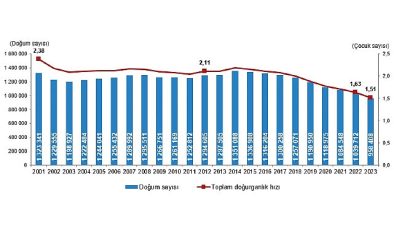 Tüik: Canlı doğan bebek sayısı 958 bin 408 oldu
