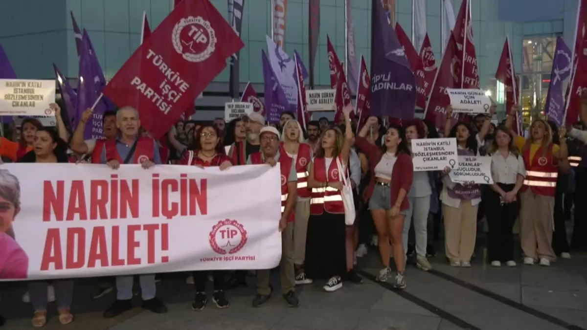 TİP İstanbul İl Örgütü, Narin Güran için eylem yaptı