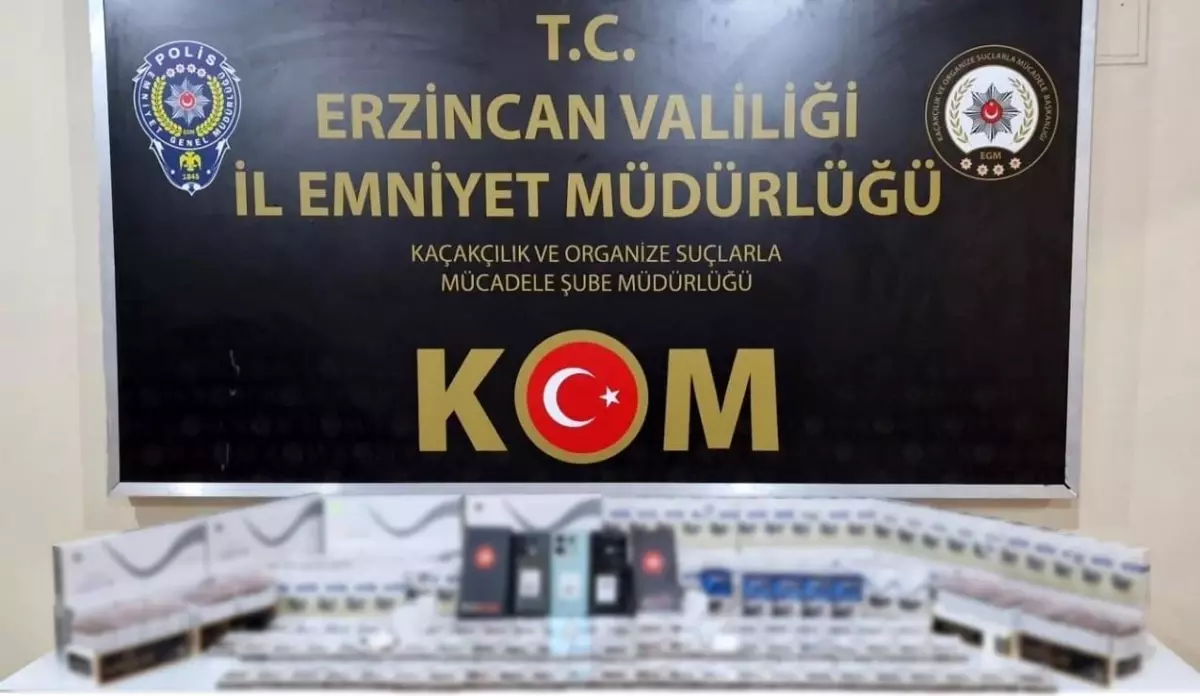 Erzincan’da Kaçak Telefon ve Sigara Operasyonu